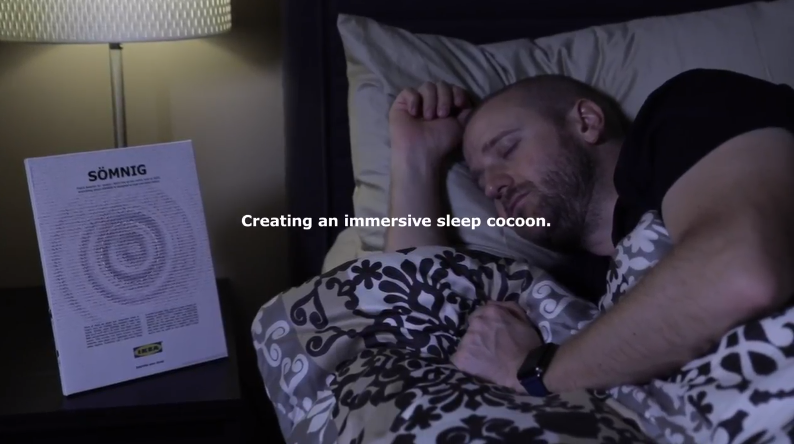 睡眠の質をあげるイケアの香る広告