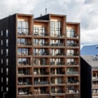スウェーデンのリサイクルできる木造9階建てマンション、550トンのCO2排出削減に貢献