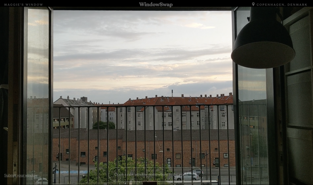 デンマーク・コペンハーゲンにある家の窓からの眺め