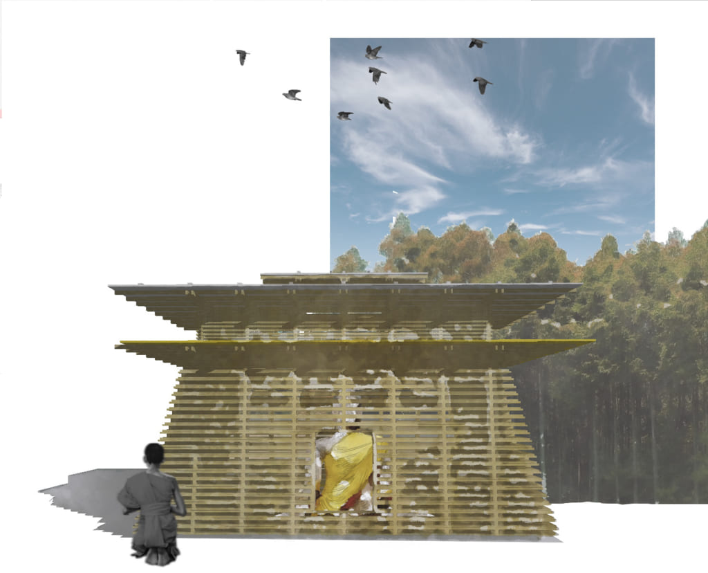 大井さんがデザインしたタイの仏教寺院