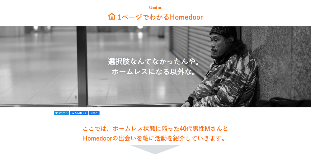 Homedoorのウェブサイト