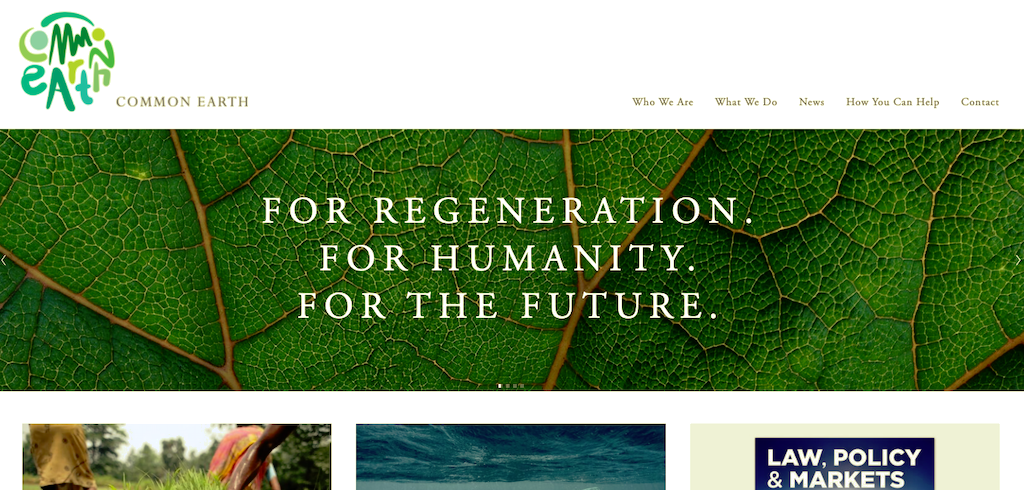 Common Earthのウェブサイト