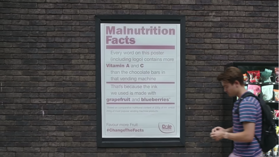 街中に貼られた「栄養不良」に関するポスター