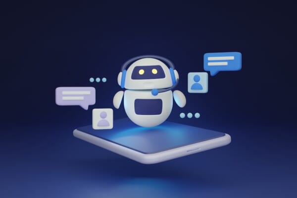 Chatbot 3D illustration concept. Chat GPT app that uses natural language processing to engage in conversation with users. It can assist with tasks, provide information, and help to. 3D Illustration