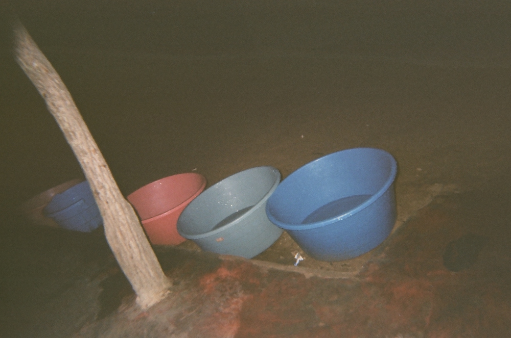 Belkis,14 ,took a picture of buckets to collect rain water so they can bathe
