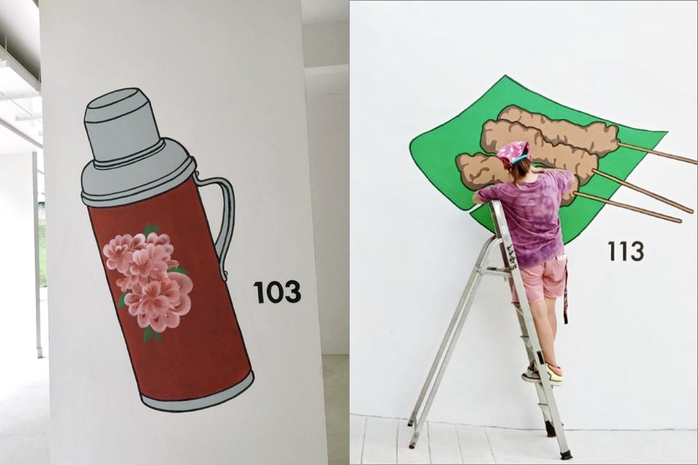 シンガポールのストリートアート、認知症の人々の移動を助ける道しるべに width=