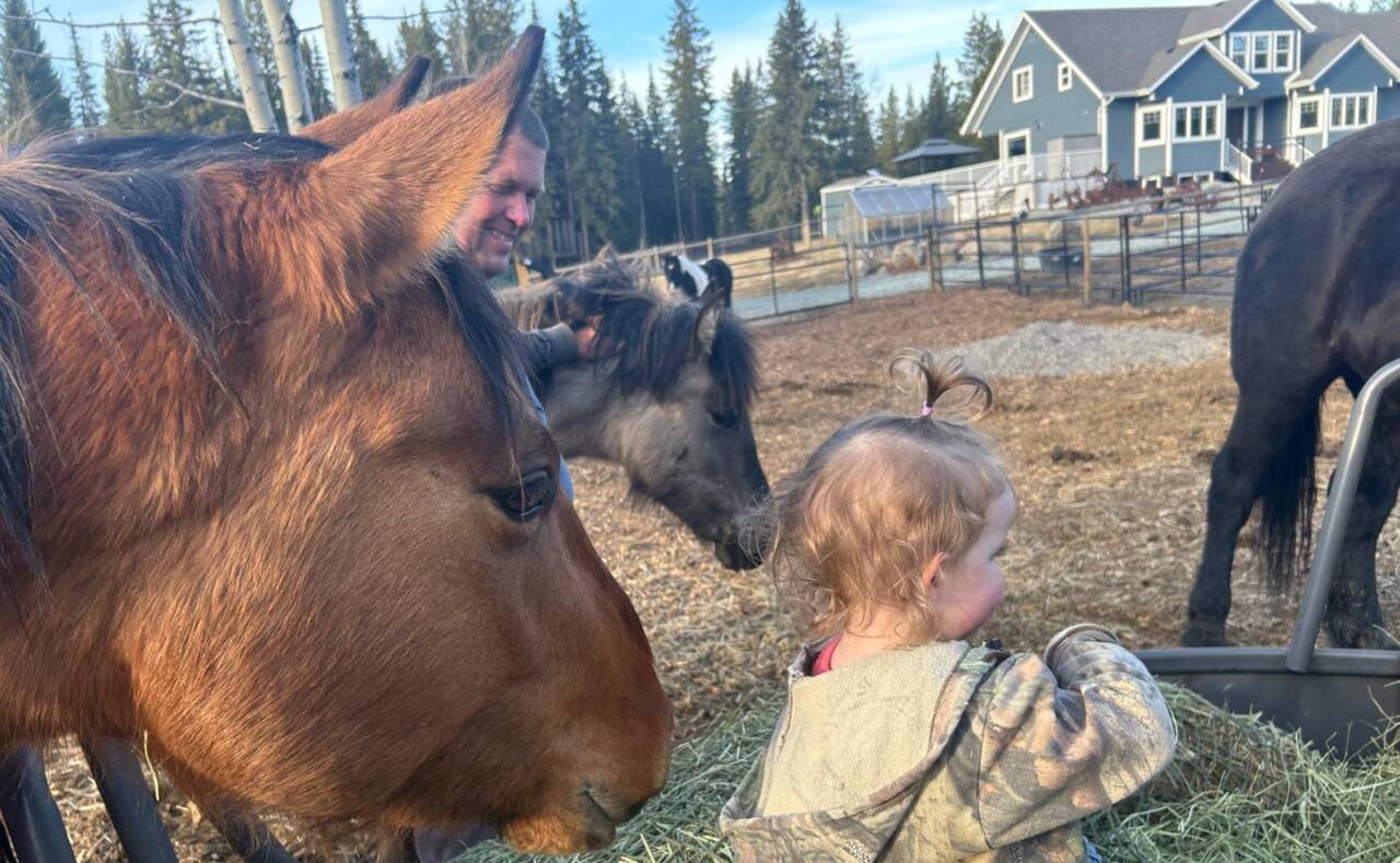 馬と子供