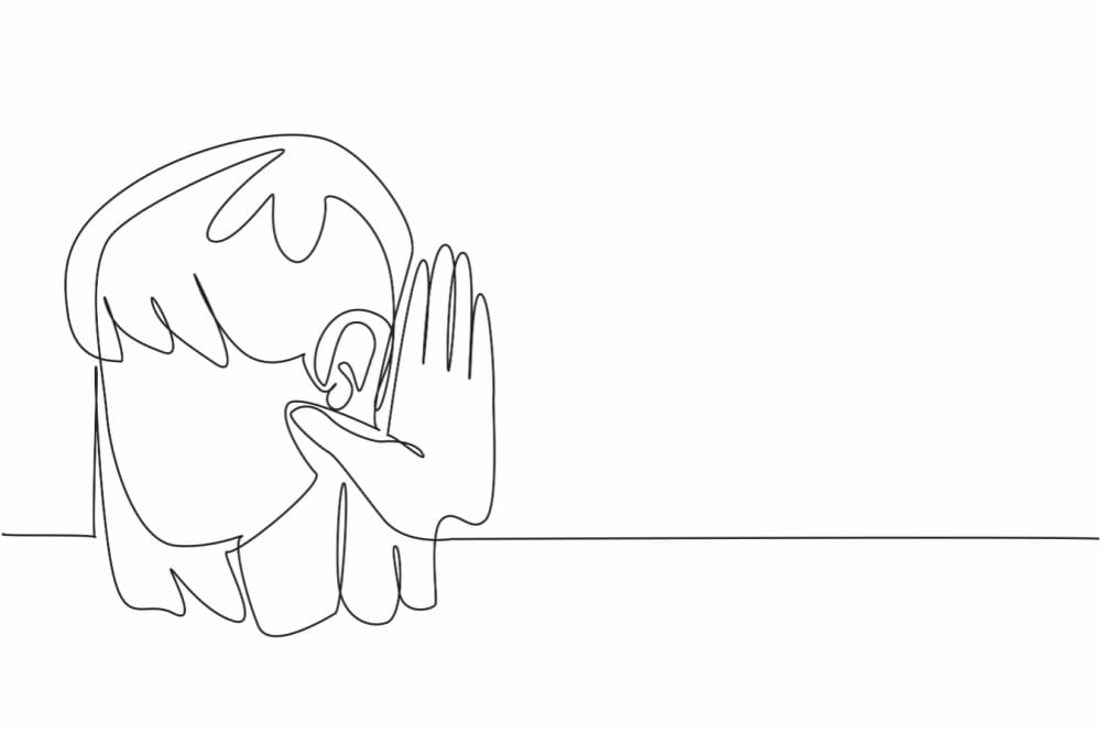 耳を傾けるイラスト