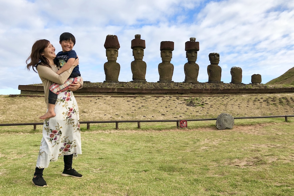イースター島にて