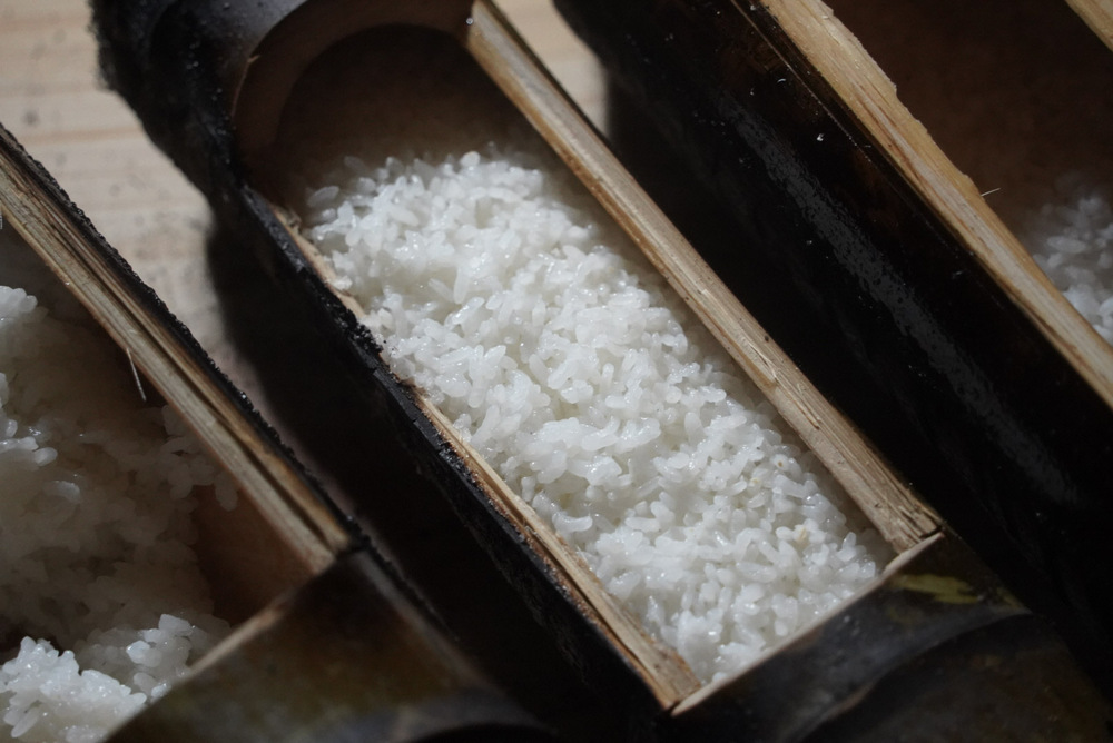 岡山の山の中で炊いた里海米